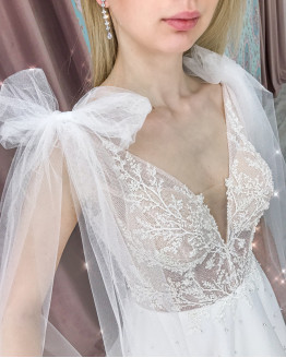 Зйомні банти на весільну сукню